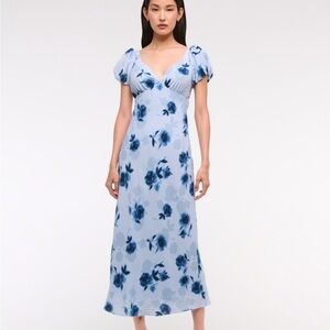 Abercrombie & Fitch Light Blue Floral Maxi Dress